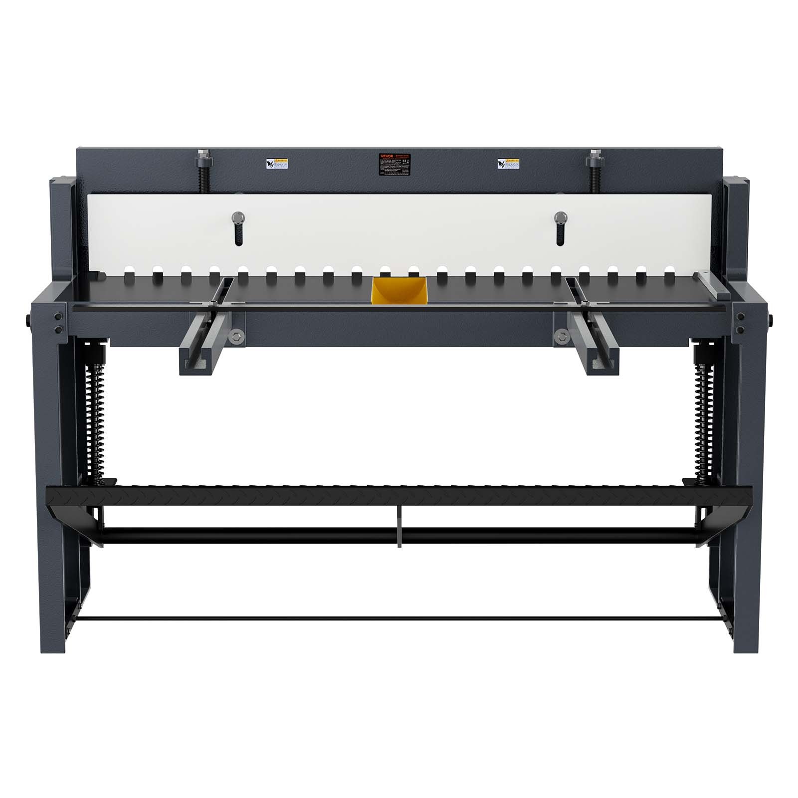 VEVOR Foot Stomp Sheet Metal Shear, 52 in Width Manual Floor Shear, with Soild Steel Frame, Adjustable Blade Gap, Material Stops, Foot-Pedal Control for Cutting Steel, Copper, Rebar, and Aluminum
