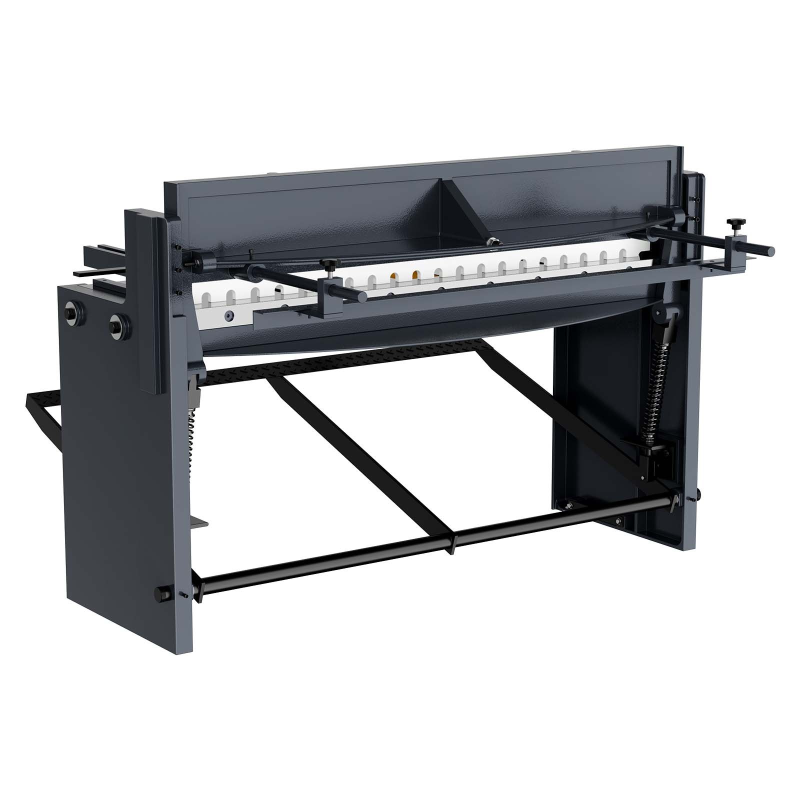 VEVOR Foot Stomp Sheet Metal Shear, 52 in Width Manual Floor Shear, with Soild Steel Frame, Adjustable Blade Gap, Material Stops, Foot-Pedal Control for Cutting Steel, Copper, Rebar, and Aluminum