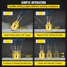 VEVOR Diamond Drill Bits 5PCS Diamond Hole Saw 20/35/40/50/68mm Tile Hole Saw Kit Vacuum Brazed Diamond Drill Bit 0.59in/15mm Segment Tile Hole Saw w Storage Case for Tile Ceramic Porcelain Marble