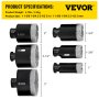 VEVOR Diamond Drill Bits 6/8/10/13/19/25/32/51 mm Diamond Hole Saw Brazed Tile 0.59in Segment Finger Bit SDS Tile Hole Saw Kit with a Blade for Tile Ceramic Porcelain Marbl 5/8"-11 Female Thread