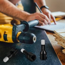 VEVOR Diamond Drill Bits 7PCS Diamond Hole Saw 6/6/8/8/10/12/14mm Tile Hole Saw Kit Vacuum Brazed Diamond Drill Bit 0.59in/15mm Segment Tile Hole Saw w Storage Case for Tile Ceramic Porcelain Marble