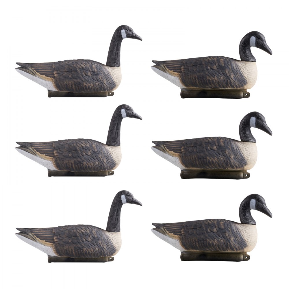 VEVOR Canada Goose Decoys, Outdoors Goose Decoy for Waterfowl Hunting, Durable Plastic Floaters with Ultra Realistic Paint, for Pool, Pond, Lake, Garden Yard Decoration, Easy to Carry and Use, 6-Pack
