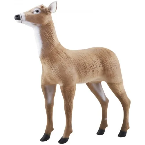 VEVOR Deer Decoy, Outdoor Deer Decoys for Hunting, Realistic Durable HDPE Doe Hunting Decoy, Foldable Legs for Easy to Carry and Use, for Garden Yard Decoration, 1-Pack