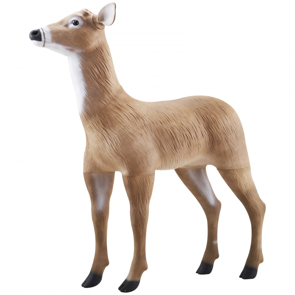 VEVOR Deer Decoy, Outdoor Deer Decoys for Hunting, Realistic Durable HDPE Doe Hunting Decoy, Foldable Legs for Easy to Carry and Use, for Garden Yard Decoration, 1-Pack