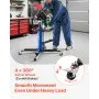 VEVOR Hydraulic Transmission Jack, 1660 lbs / 0.75 Ton Lifting Capacity Telescoping Transmission Jack with Foot Pedal, 360° Swivel Wheel, 34.6-69.3 in High Lifting Height, Lift Hoist for Garage/Shop