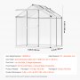 Polycarbonate Greenhouse 6 x 4 Ft Outdoor Walk-in Greenhouse for Garden