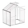 VEVOR Polycarbonate Greenhouse, 184 x 126 cm, Outdoor Greenhouse with Adjustable Vent Windows, Pavilion Styled Greenhouse with Sliding Door, Aluminum Large Walk-in Greenhouse Kit for Garden Backyard