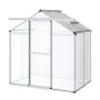 VEVOR Polycarbonate Greenhouse, 184 x 126 cm, Outdoor Greenhouse with Adjustable Vent Windows, Pavilion Styled Greenhouse with Sliding Door, Aluminum Large Walk-in Greenhouse Kit for Garden Backyard