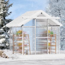 Polycarbonate Greenhouse 6 x 4 Ft Outdoor Walk-in Greenhouse for Garden