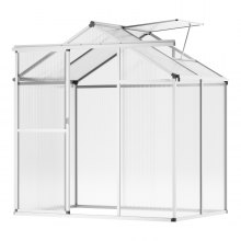 VEVOR Polycarbonate Greenhouse 6 x 4 Ft Outdoor Walk-in Greenhouse for Garden