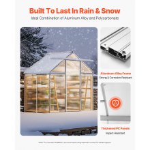 Polycarbonate Greenhouse 6 x 4 Ft Outdoor Walk-in Greenhouse for Garden
