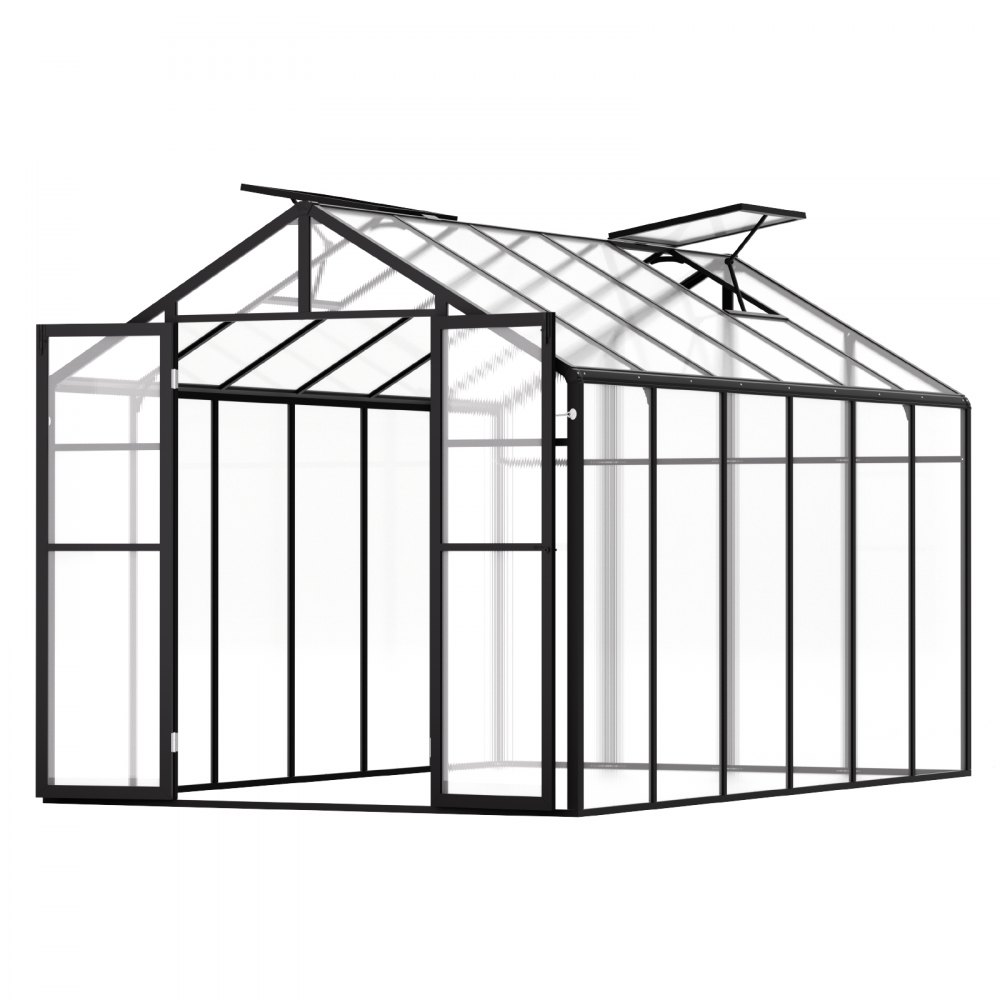 VEVOR Polycarbonate Greenhouse 8 x 12 Ft Outdoor Walk-in Greenhouse for Garden