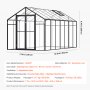 VEVOR Polycarbonate Greenhouse 8 x 14 Ft Outdoor Walk-in Greenhouse for Garden