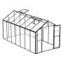 VEVOR Polycarbonate Greenhouse, 236 x 402.5 cm, Outdoor Greenhouse with 2 Vent Windows, Pavilion Styled Greenhouse with Hinged Door, Aluminum Large Walk-in Greenhouse Kit for Outside Garden Backyard