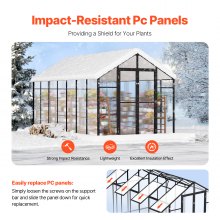 VEVOR Polycarbonate Greenhouse 8 x 14 Ft Outdoor Walk-in Greenhouse for Garden