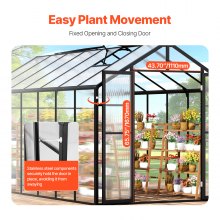 VEVOR Polycarbonate Greenhouse 8 x 14 Ft Outdoor Walk-in Greenhouse for Garden