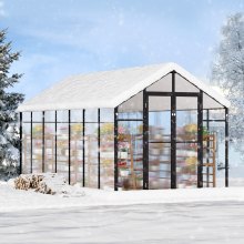 VEVOR Polycarbonate Greenhouse 8 x 14 Ft Outdoor Walk-in Greenhouse for Garden