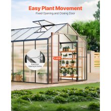 VEVOR Polycarbonate Greenhouse 8 x 14 Ft Outdoor Walk-in Greenhouse for Garden