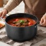 VEVOR Aluminum Stock Pot, 11.4 L Nonstick Ceramic Coated Pot with Glass Lid, PFOA-Free, PFAS-Free, Compatible with Gas Stoves, Induction Cooktops, Electric Stoves, for Soups, Stews, and Pasta