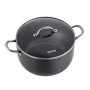 VEVOR Aluminum Stock Pot, 11.4 L Nonstick Ceramic Coated Pot with Glass Lid, PFOA-Free, PFAS-Free, Compatible with Gas Stoves, Induction Cooktops, Electric Stoves, for Soups, Stews, and Pasta