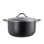 VEVOR Aluminum Stock Pot, 11.4 L Nonstick Ceramic Coated Pot with Glass Lid, PFOA-Free, PFAS-Free, Compatible with Gas Stoves, Induction Cooktops, Electric Stoves, for Soups, Stews, and Pasta