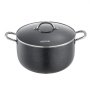 VEVOR Aluminum Stock Pot, 11.4 L Nonstick Ceramic Coated Pot with Glass Lid, PFOA-Free, PFAS-Free, Compatible with Gas Stoves, Induction Cooktops, Electric Stoves, for Soups, Stews, and Pasta