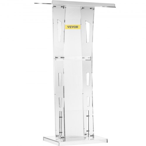 Clear Lectern Acrylic Podium Stand With Metal Base - Adjustable Angle Lectern For Church And Classroom Lectern With Metal Base - View #9