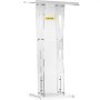 VEVOR Acrylic Podium 45\" Tall Plexiglass Podium 26.8\"x15\" Table Acrylic Pulpits for Churches with 8 mm Thick Acrylic Board Acrylic Podiums and Lecterns Design for Lecture Recital Speech & Presentat