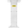 VEVOR Acrylic Podium 45\" Tall Plexiglass Podium 26.8\"x15\" Table Acrylic Pulpits for Churches with 8 mm Thick Acrylic Board Acrylic Podiums and Lecterns Design for Lecture Recital Speech & Presentat