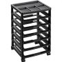 VEVOR Scrapbook Rolling Storage Cart, 6-Tier Large Capacity with Organizer Top, Black Frame with 4 Removable Wheels, PP Material Cart Only, Rolling Craft Storage for Office Arts and Crafts Supplies