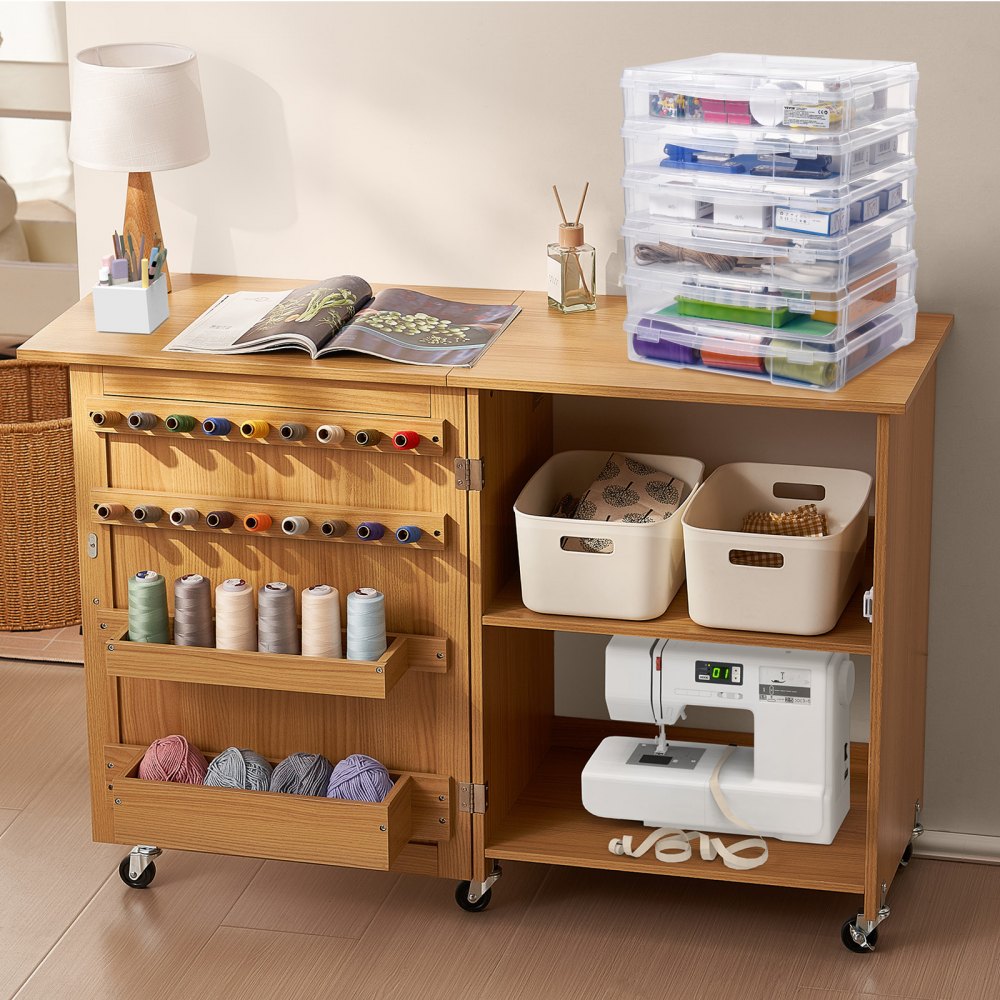 VEVOR Scrapbook Paper Storage, 6 Pack Stackable Plastic Board Game Boxes, Clear Multi-Purpose Document Case with Rounded Corners and Double Latches, for Office Essentials Tools Arts Crafts Supplies