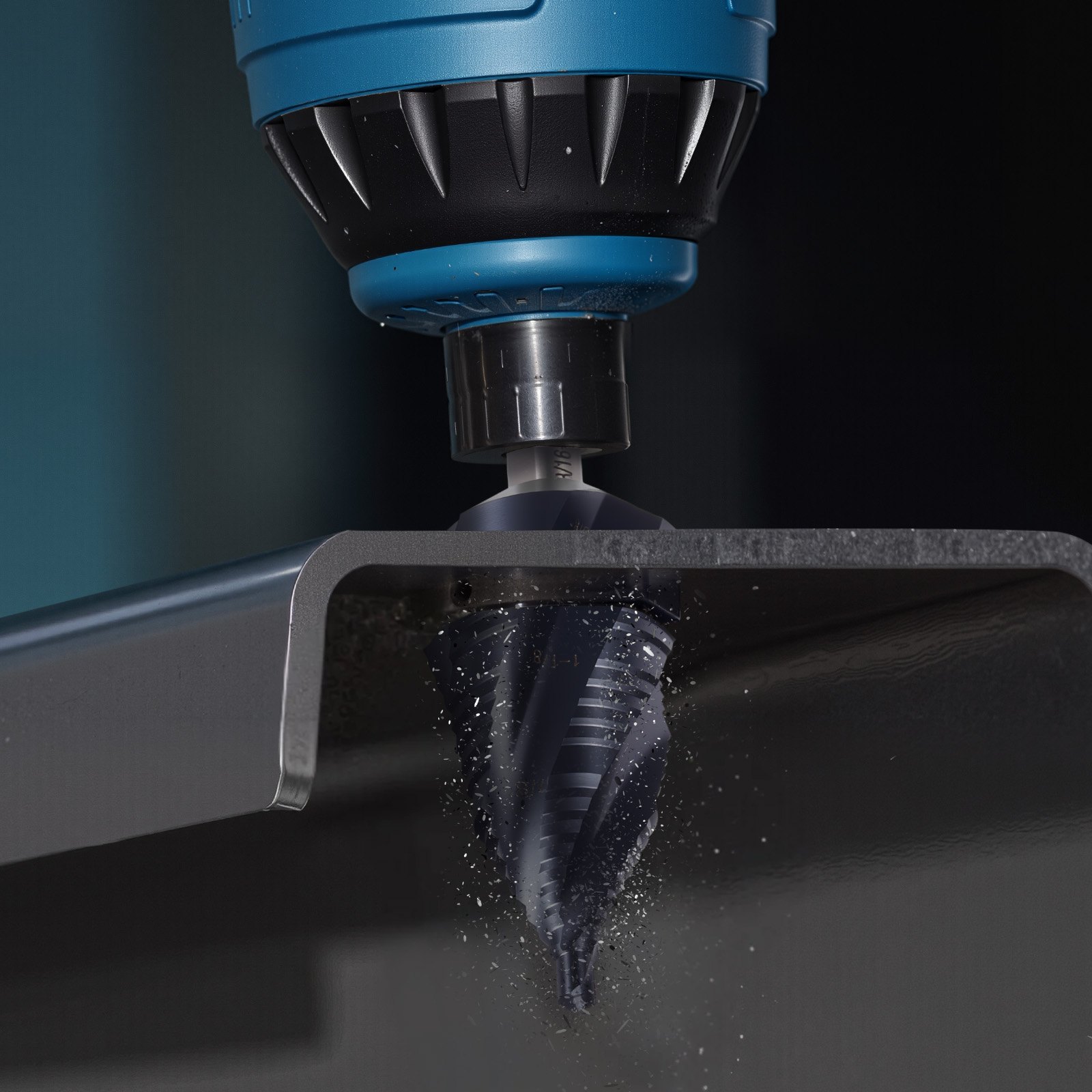 VEVOR Step Drill Bit, 3/16 to 1-3/8 inch, 3/8 inch Triangular Shank, TiAlN Coating Cobalt High Speed Steel, Four Spiral Flute Step Bit for Metal, Stainless Steel, Aluminum, Wood, Plastic, Fiberglass