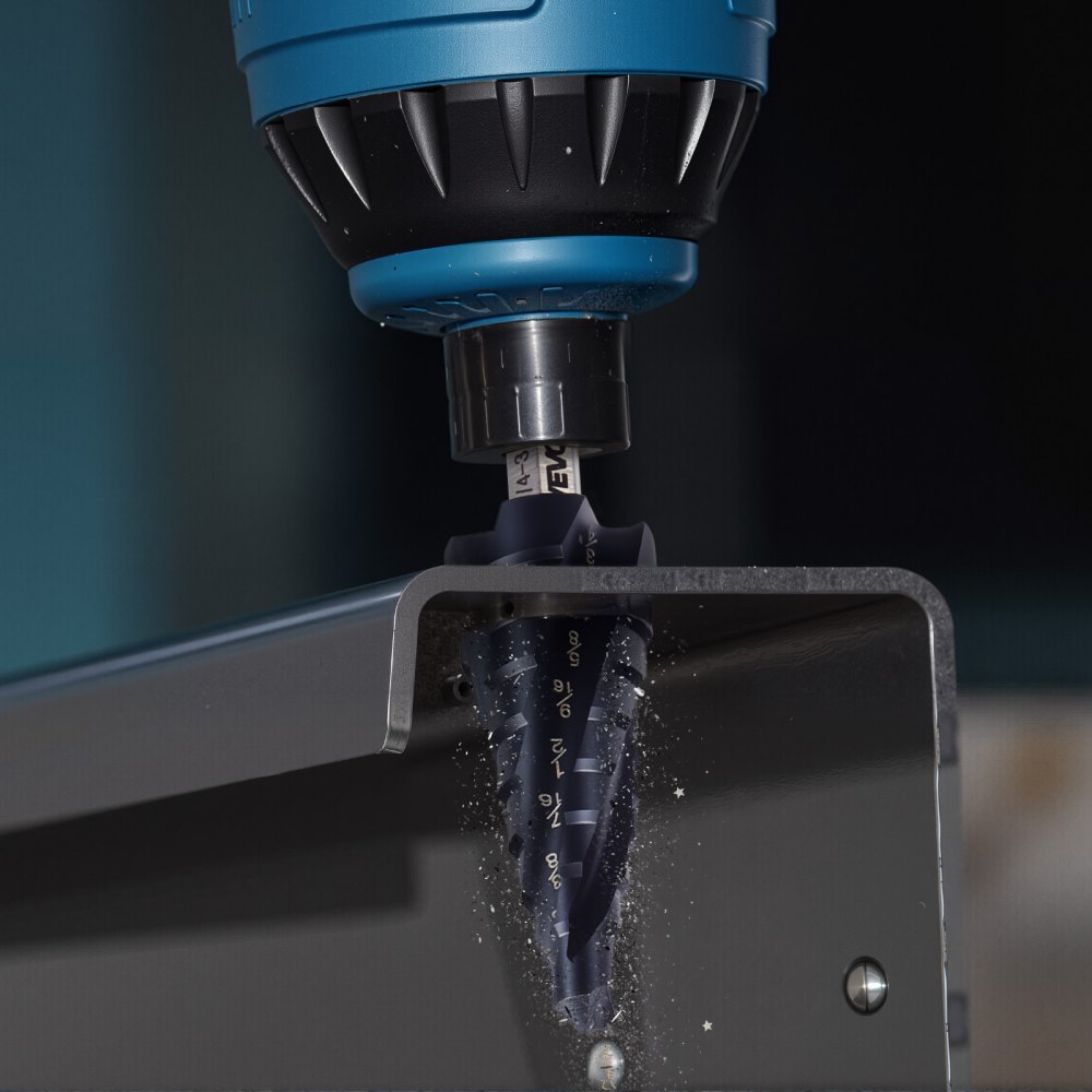 VEVOR Step Drill Bit, 1/4 to 3/4 inch, 1/4 inch Hex Shank, TiAlN Coating Cobalt HSS High Speed Steel, Four Spiral Flute Step Bit for Metal, Stainless Steel, Aluminum, Wood, Plastic, Fiberglass