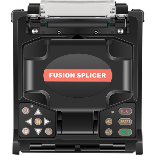 VEVOR Fusion Splicer Automatic Focus JW4108S FTTH Fiber Optic Fusion Splicer 5 Inch Digital LCD Screen Fusion Splicer Machine Fiber Cleaver Kit