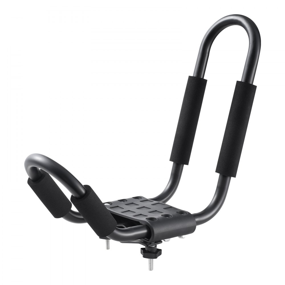 VEVOR kayak roof rack with padded supports and durable metal frame for secure kayak transportation.
