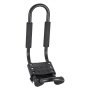 black VEVOR kayak roof rack with padded supports and durable metal frame.