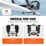 VEVOR Kayak Roof Rack 2 Pairs J-Bar, Soft Roof Rack, Top Mount Tie Down, Carrier for kayak, Surf Board, Canoe, SUP, Ski Board, Mount on Car, SUV, Truck, 2 Kayaks