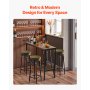 Bar Table Height Pub Table Cocktail Coffee Counter Kitchen Dining 39x16x35.5 in