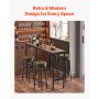 Bar Table Height Pub Table Cocktail Coffee Counter Kitchen Dining 55x15x39 in