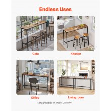 Bar Table Height Pub Table Cocktail Coffee Counter Kitchen Dining 55x15x39 in