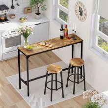 Bar Table Height Pub Table Cocktail Coffee Counter Kitchen Dining 55x15x39 in