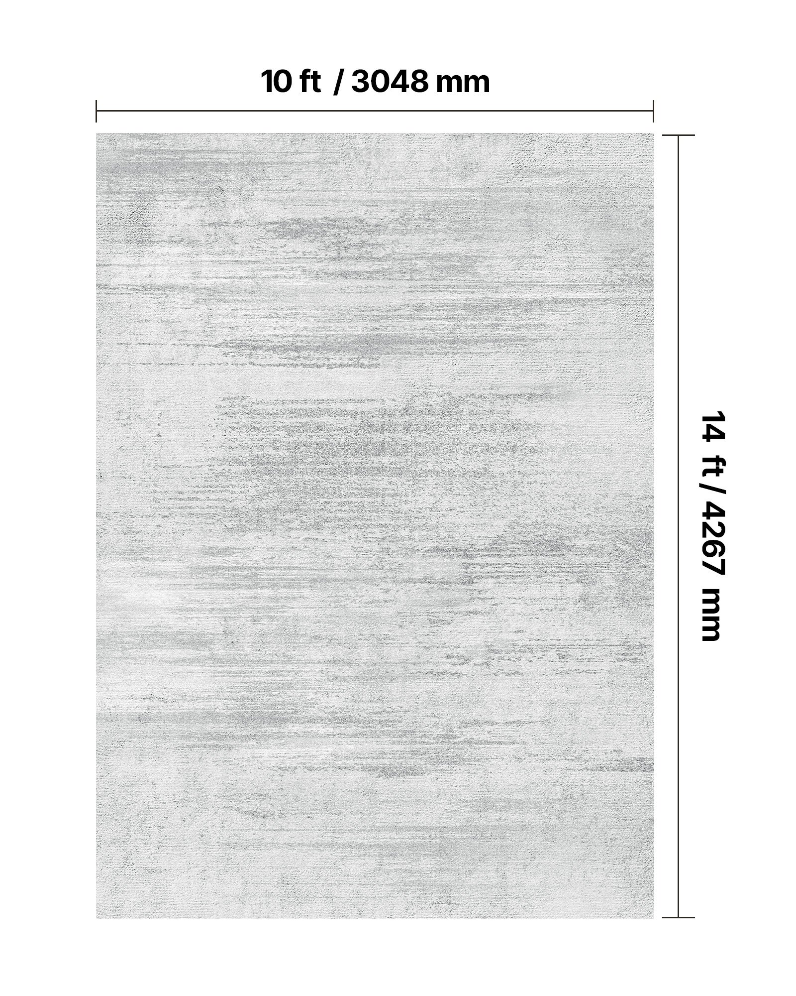 VEVOR Area Rug, 3048x4267.2 mm Large Washable Rug, Non-Slip & Tear-Resistant Soft Carpet, Pet & Child Friendly Modern Area Rugs, Indoor Mat for Bedroom, Office, Living Room, Kids Room, Entryway, Gray