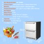 VEVOR 24 inch Undercounter Refrigerator, 2 Drawer Refrigerator with Different Temperature, 4.87 Cu.ft. Capacity, Waterproof Indoor and Outdoor Under Counter Freezer Fridge for Home and Commercial Use