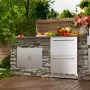 VEVOR 24 Inch Under Counter Drawer Refrigerator, Stainless Steel Dual Drawer Fridge with Temperature Control, Outdoor Refrigerator with Powerful Compressor & LED Display, Fit for Home, Office, etc.