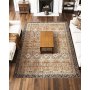 Large Area Rug 7.5x9.5 ft Anti-Skid Tear-Resistant Floor Mat Vintage Brown Green