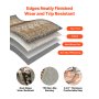 Large Area Rug 7.5x9.5 ft Anti-Skid Tear-Resistant Floor Mat Vintage Brown Green