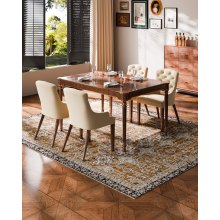 Large Area Rug 7.5x9.5 ft Anti-Skid Tear-Resistant Floor Mat Vintage Brown Green