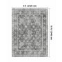 Large Area Rug 8 x 10 ft Anti-Skid and Tear-Resistant Floor Mat Vintage Gray