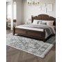 Large Area Rug 8 x 10 ft Anti-Skid and Tear-Resistant Floor Mat Vintage Gray