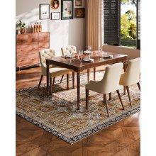 Large Area Rug 8 x 10 ft Anti-Skid Tear-Resistant Floor Mat Vintage Brown Green
